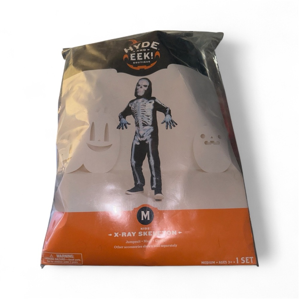 $10 Deals! Medium Kids X-Ray Skeleton Costume - Black Blue White